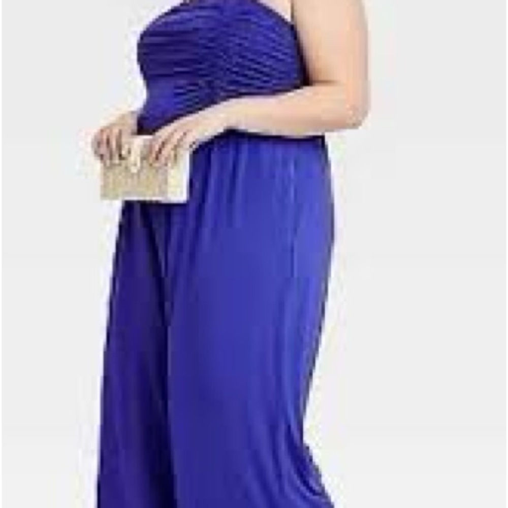 Ava & Viv Royal Blue Strapless Jumpsuit